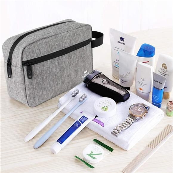 Toiletry Bag for Men (2 Pack), Waterproof Dopp Kit Bathroom Shaving Bag - Picture 6 of 6